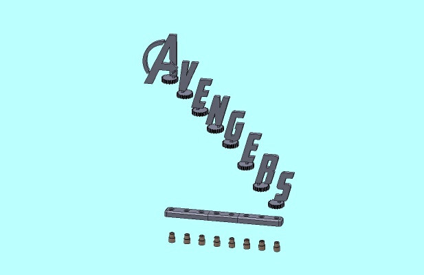 Avengers Rotating Logo | 3d print model
