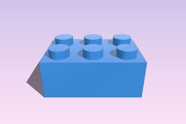 Lego Brick (Customizable), and tight snap-to fit | 3d print model