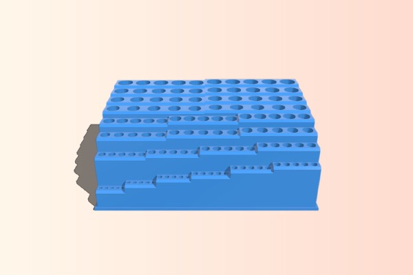 Drill bit holder 1mm to 12,9mm inc 0,1mm | 3d print model