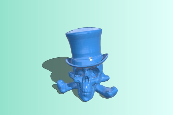 Skull in hat | 3d print model