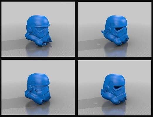 Storm Trooper Helmet Purist and Alternative Options Wearable | 3d print model