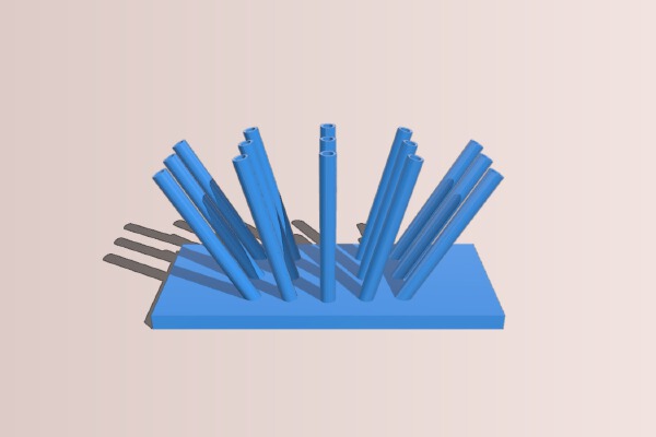 15 shot bottle rocket rack | 3d print model