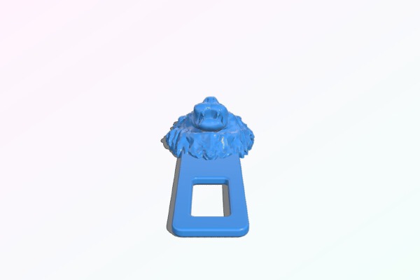 Lion Head Seatbelt Alarm Stopper | 3d print model