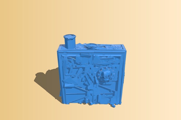 looted admech building - terrain | 3d print model
