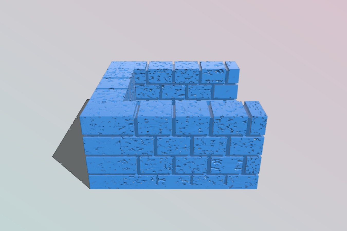 Openforge Cut Stone Half Wall Internal Dead End