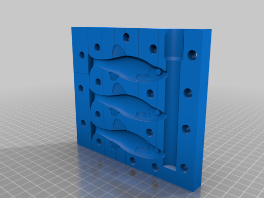Paddle Tail Swimbait Mold (V2) | 3d print model
