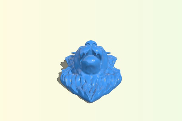 Lion Head For Wall (Large) | 3d print model