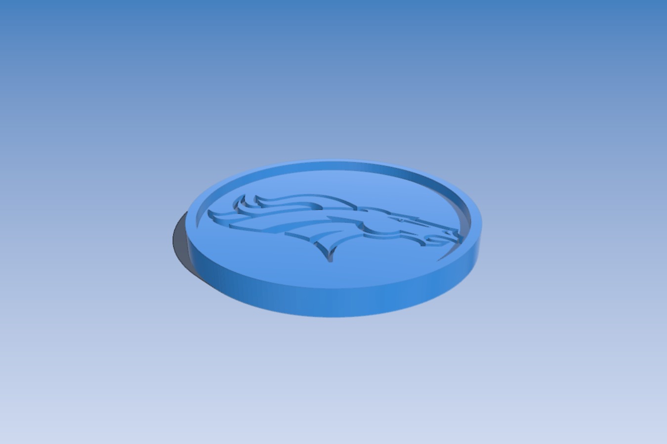 Broncos drink coaster