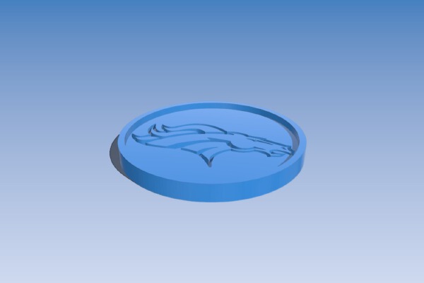 Broncos drink coaster | 3d print model