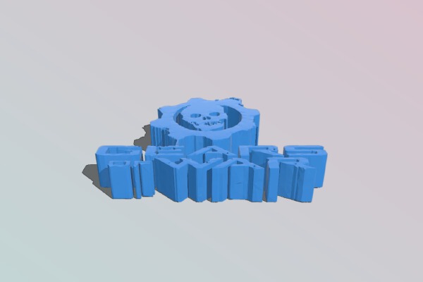 Gears of war - Logo and Text | 3d print model