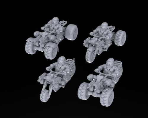 Tofty's Space Dwarf Cruiser Bike_Trike_Quad 28mm | 3d print model
