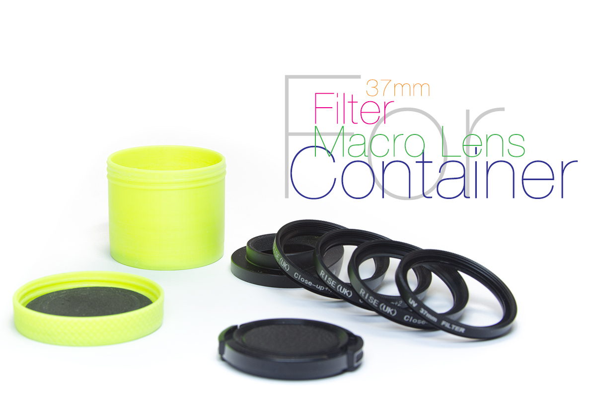 Container for lens and filters
