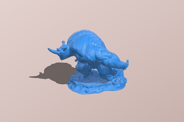 Rhino Statue With Base | 3d print model