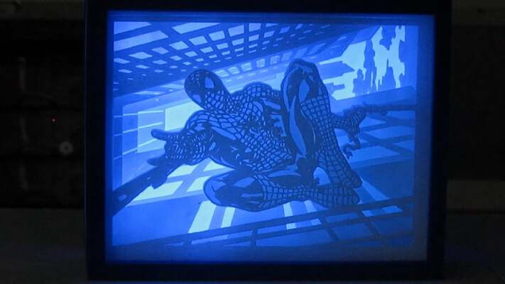LIGHTBOX SPIDERMAN Lampara Spiderman | 3d print model