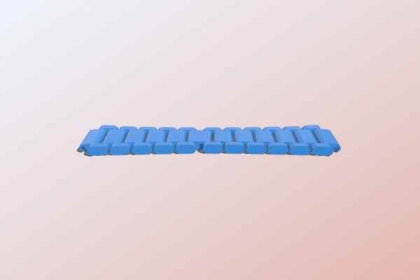Slimmed down version of Pebble snap link watchband | 3d print model