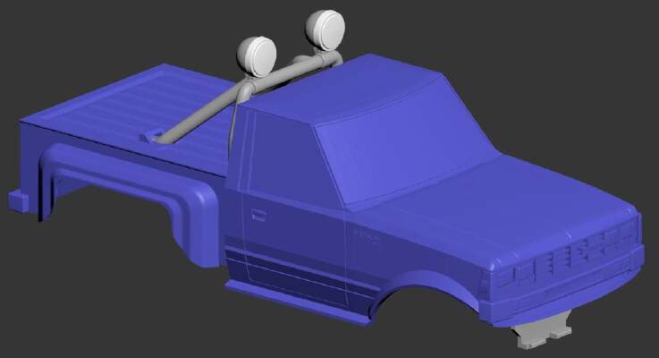 RC car scale pickup bodies. | 3d print model