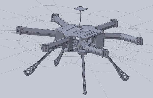 Hexacopter for FPV | 3d print model