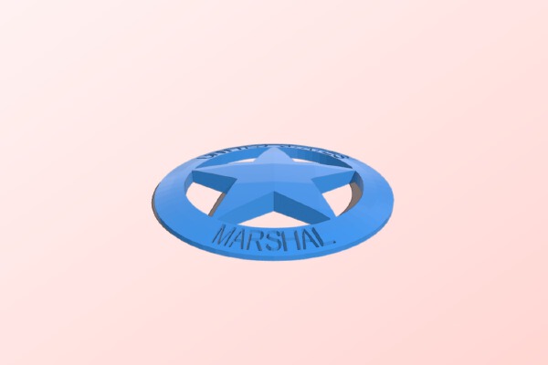 Replica U.S. Marshal Badge | 3d print model