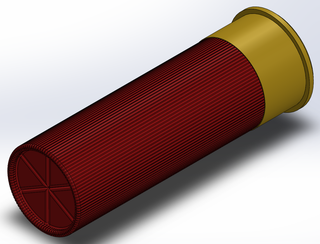 12GA shotgun shell for DeSteiner Model 1887