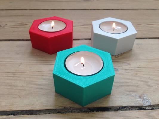 Hexagonal Candle Holder | 3d print model
