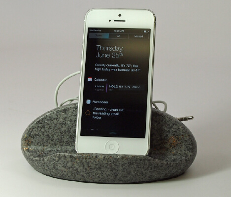 Phone and small tablet stand created for casting in composite stone | 3d print model