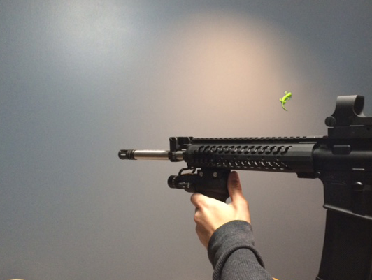 AR picatinny foregrip w_ tactical light