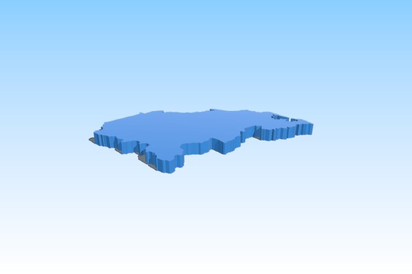 Honduras Outline | 3d print model