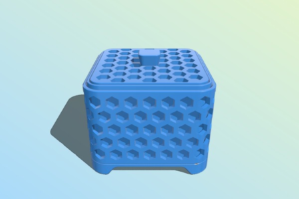 Square hex box | 3d print model