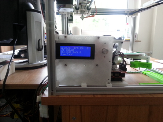 Operating panel and electronics holder (Ramps 1.4) with fan mounting system | 3d print model