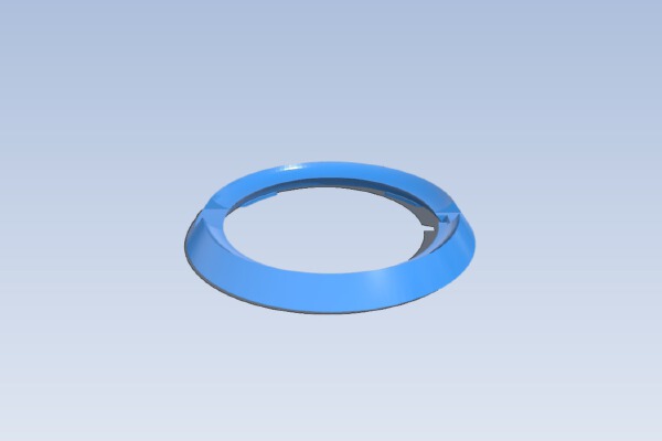 Cupped diver ring V2 | 3d print model