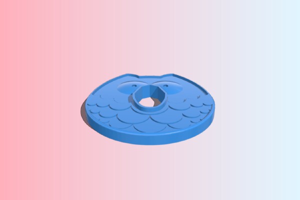 Cold Steel Bokken Tsuba - Owl | 3d print model