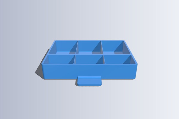 Drawer box with six #3 compartments | 3d print model