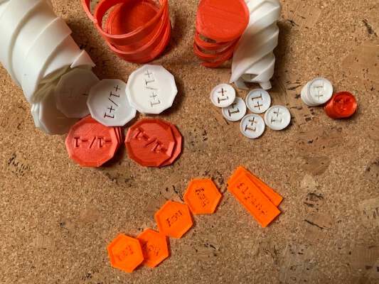Parametric Stackable Game token (Customizable) (MTG and others) | 3d print model