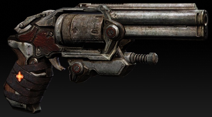Gears of War 3 boltok with hole for cylindrical dowel pins | 3d print model