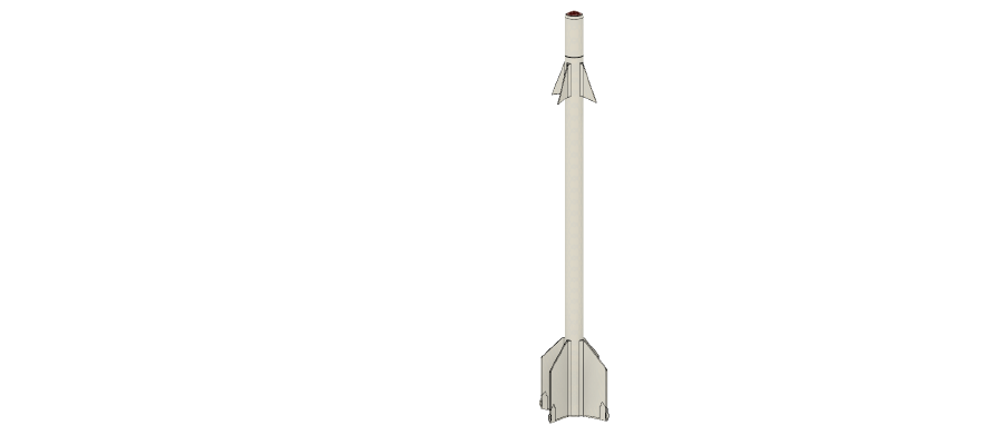 AIM-9B Sidewinder Model Rocket for 24mm (Estes D Engines) | 3d print model