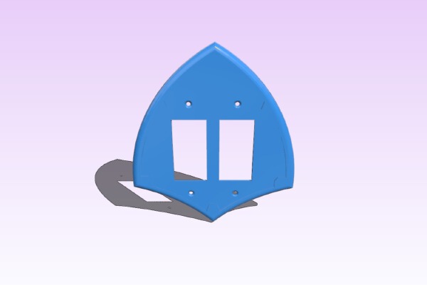 Hylian Shield Light Switch Plate | 3d print model