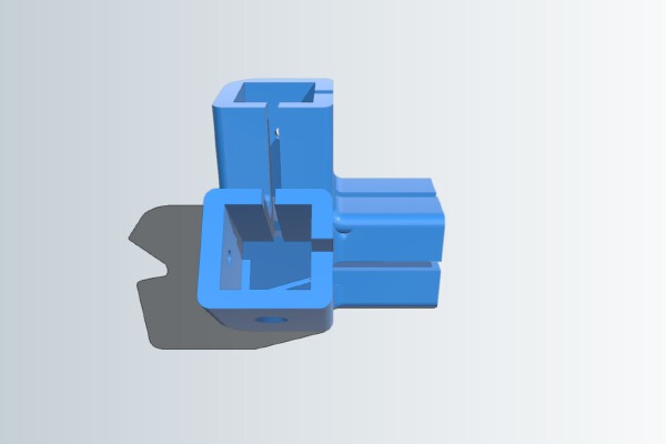 Connector 3D 45deg Left | 3d print model