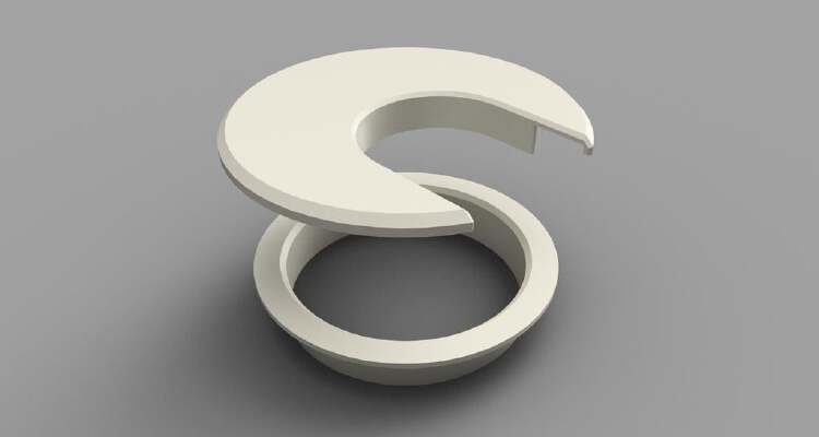 Desk Grommet_Cable tidy thing | 3d print model
