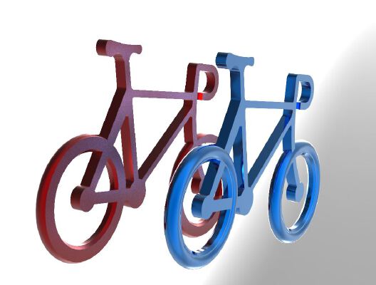 Improved Bike Pendant, Keychain pendant | 3d print model