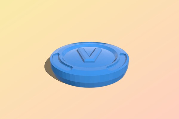 V-Buck Fortnite | 3d print model