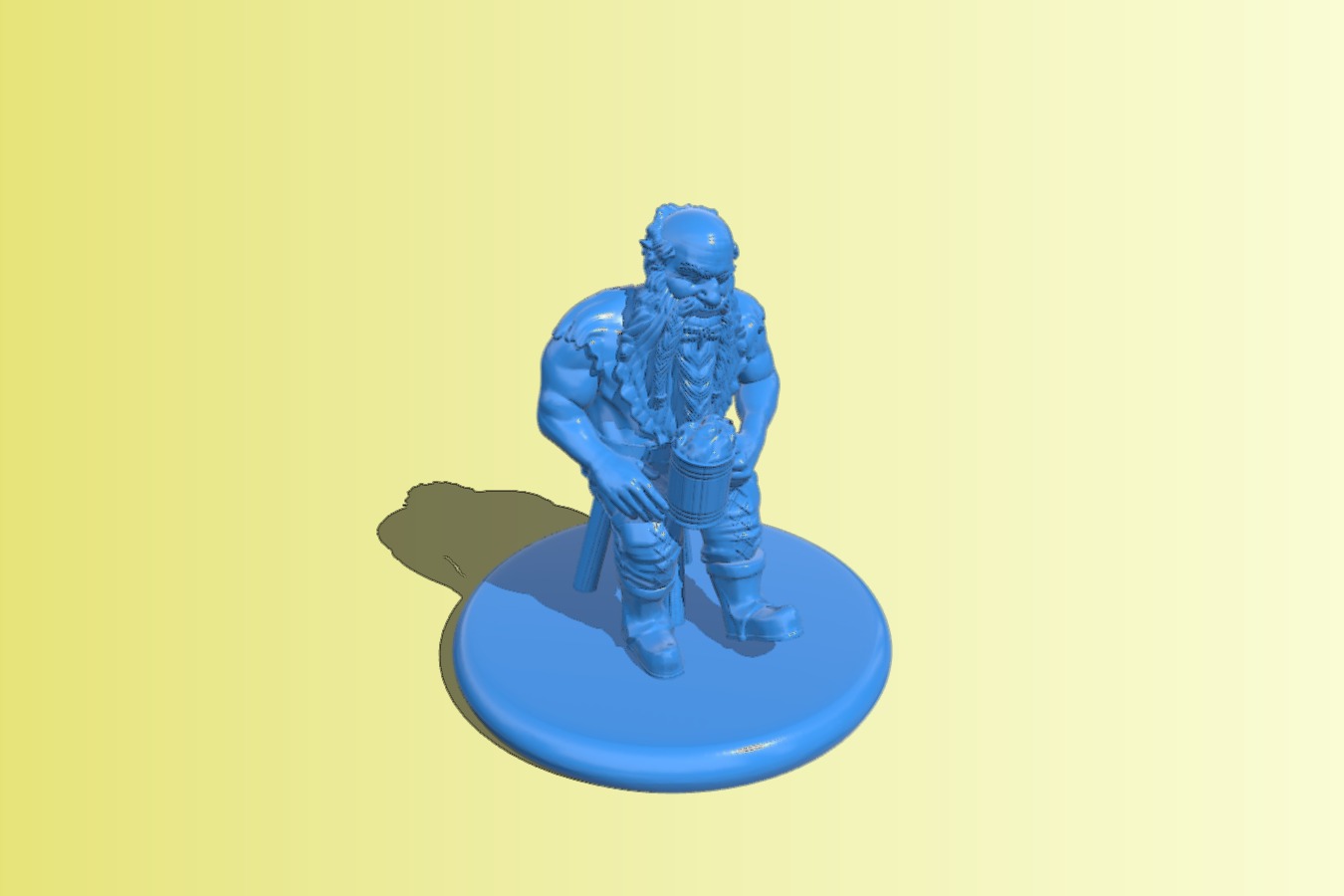 Dwarf Seated Bar Guest