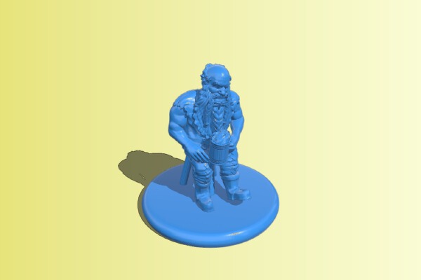 Dwarf Seated Bar Guest | 3d print model