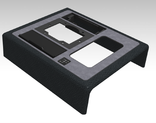 Front center console assembly for Pontiac Fiero | 3d print model
