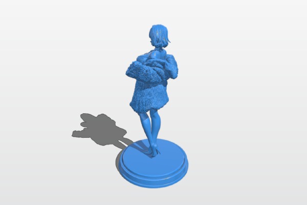 Girl in fur coat | 3d print model