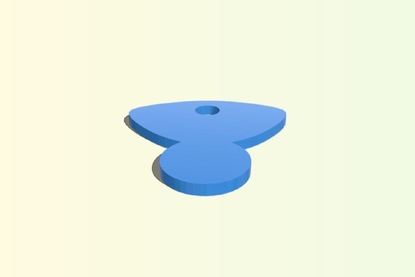Removable supermarket trolley token - Â£1 | 3d print model