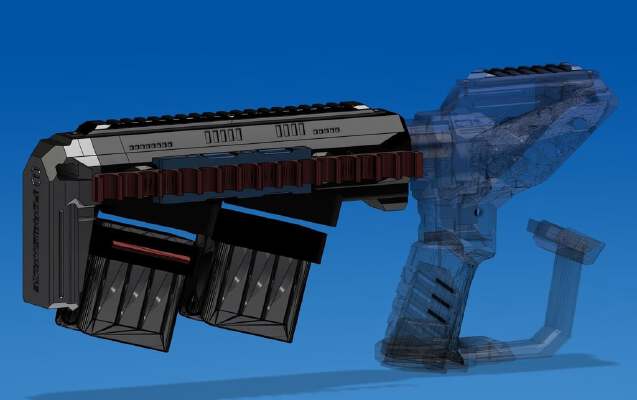 Nerf Roughcut Full_Tactical - STOCK - straight | 3d print model