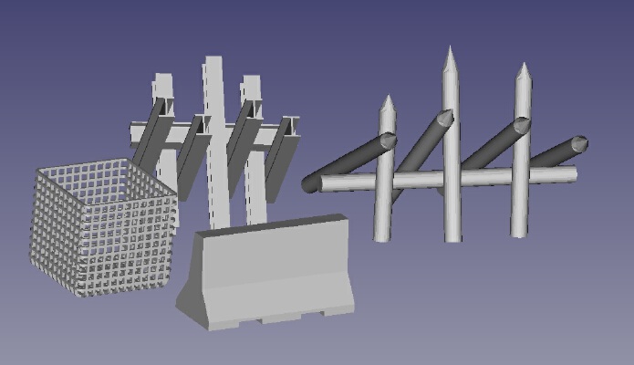 Some Tabletop Barriers 1:80 | 3d print model
