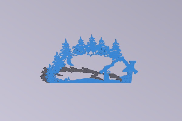 Fancy Christmas Decor Scene | 3d print model