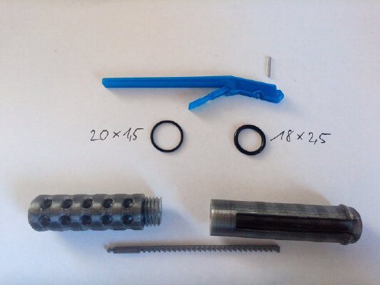 Flux and solder paste Dispenser  for 1 ml syringe | 3d print model