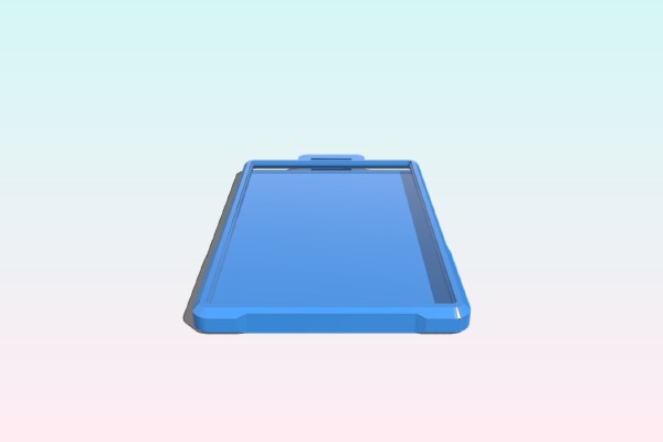 Clean Badge Holder - Solid Back | 3d print model